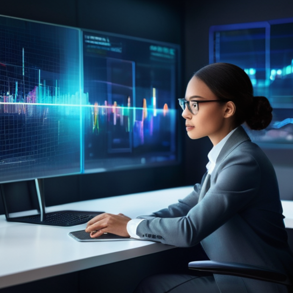 스마트 투자 시스템 - **Prompt:** A diverse, casually but stylishly dressed young professional, male or female, sits comfo...