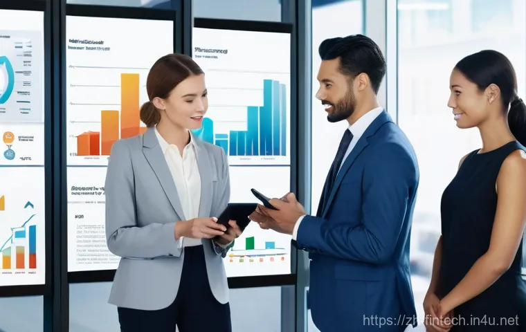 자산 관리 자동화 플랫폼 - **Prompt:** A diverse group of modern, well-dressed professionals (men and women, 20s-40s) standing ...